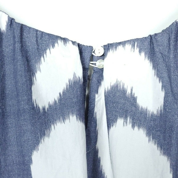 Pankaj & Nidhi Anthropologie Dress XS Off Shoulder Ikat Pom Pom Tassel Mini - Picture 6 of 10